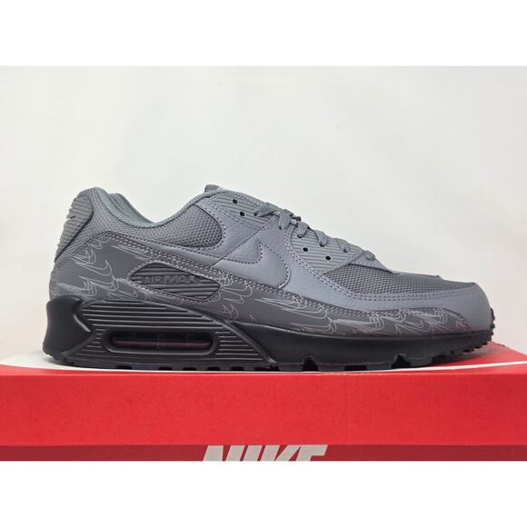 Nike Air Max 90 GREY REFLECTIVE DZ4504-002 Size 13 WORN main image 5